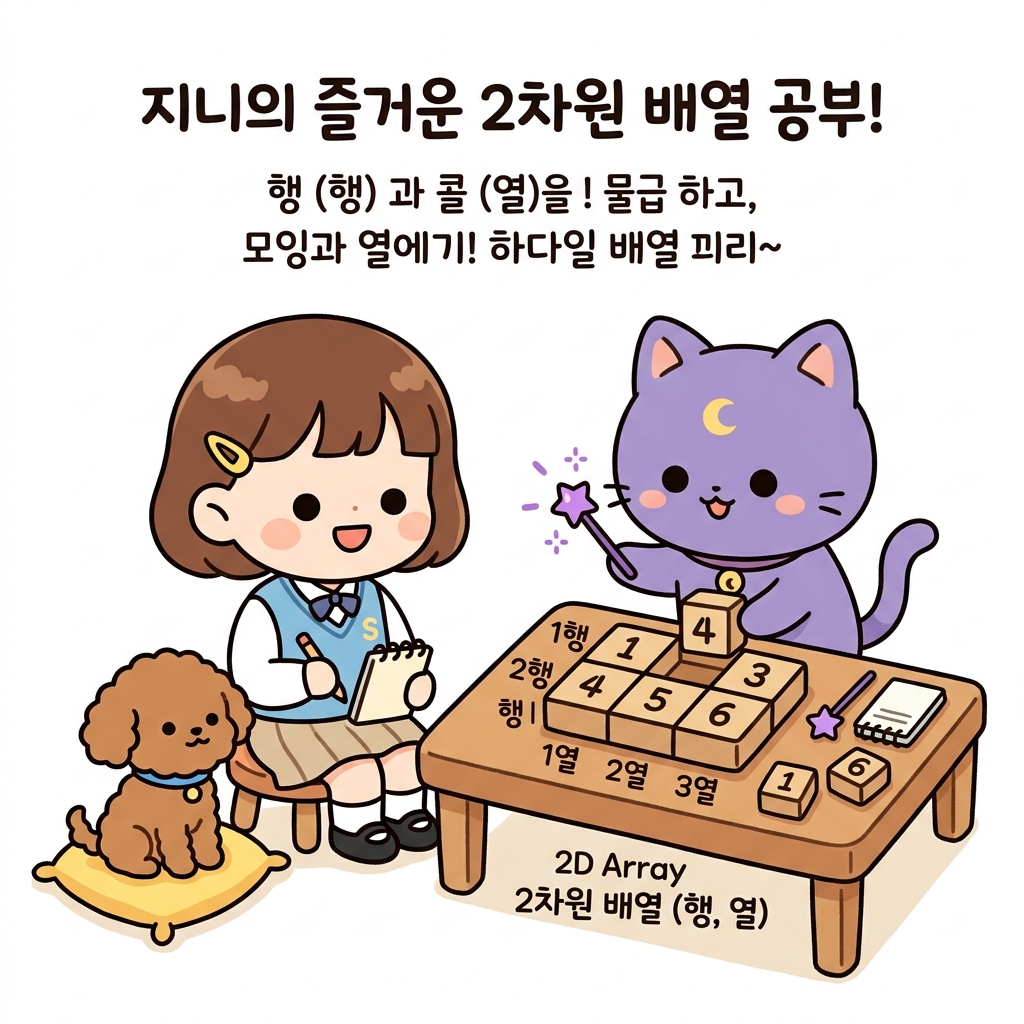 2차원 배열의 행과 열