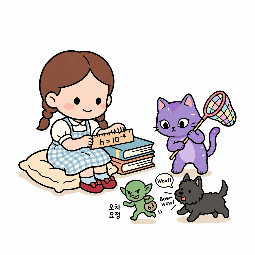 수치 미분 반올림 오차와 중앙 차분
