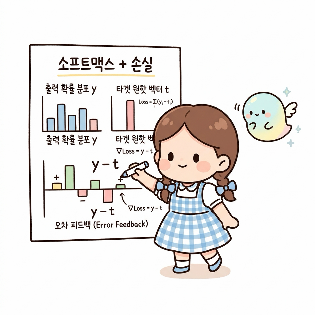 소프트맥스 + 손실 차분 오차 그래프