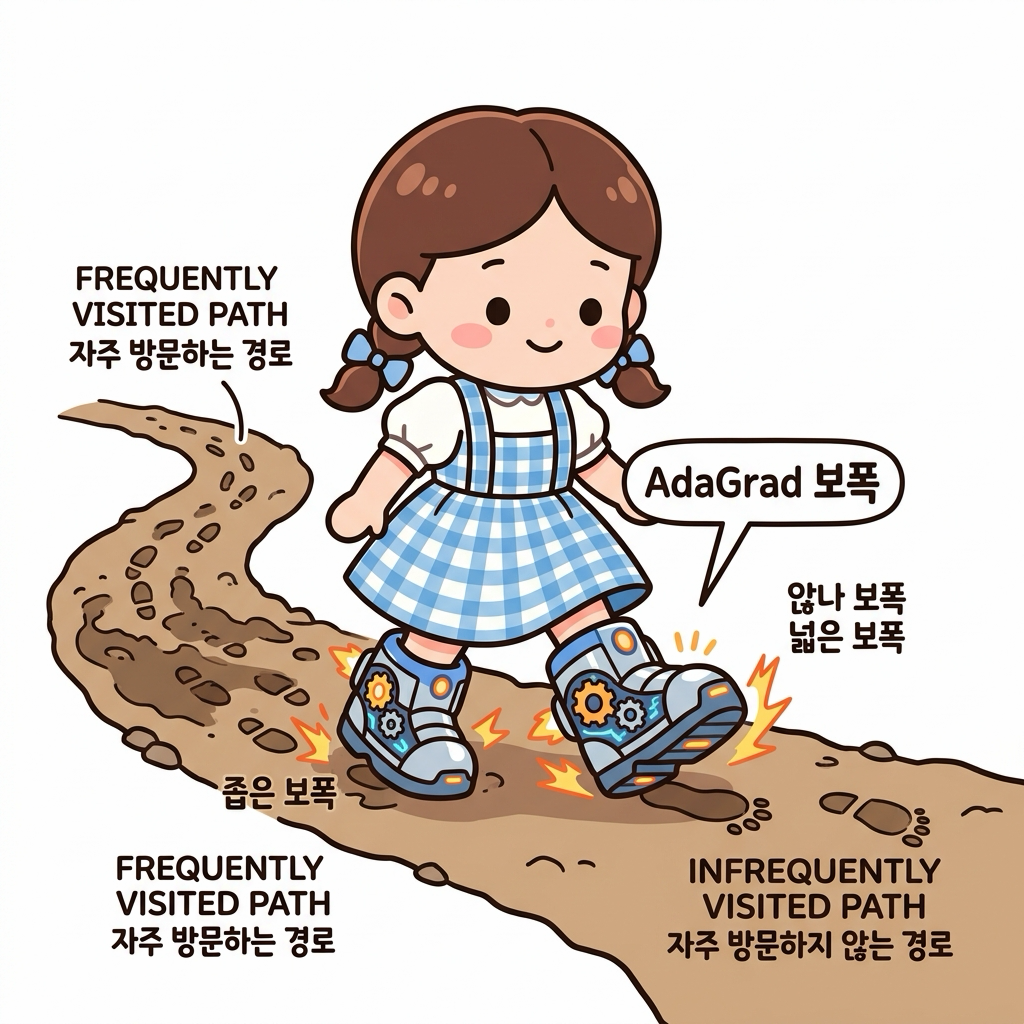 AdaGrad 보폭 조정 기법