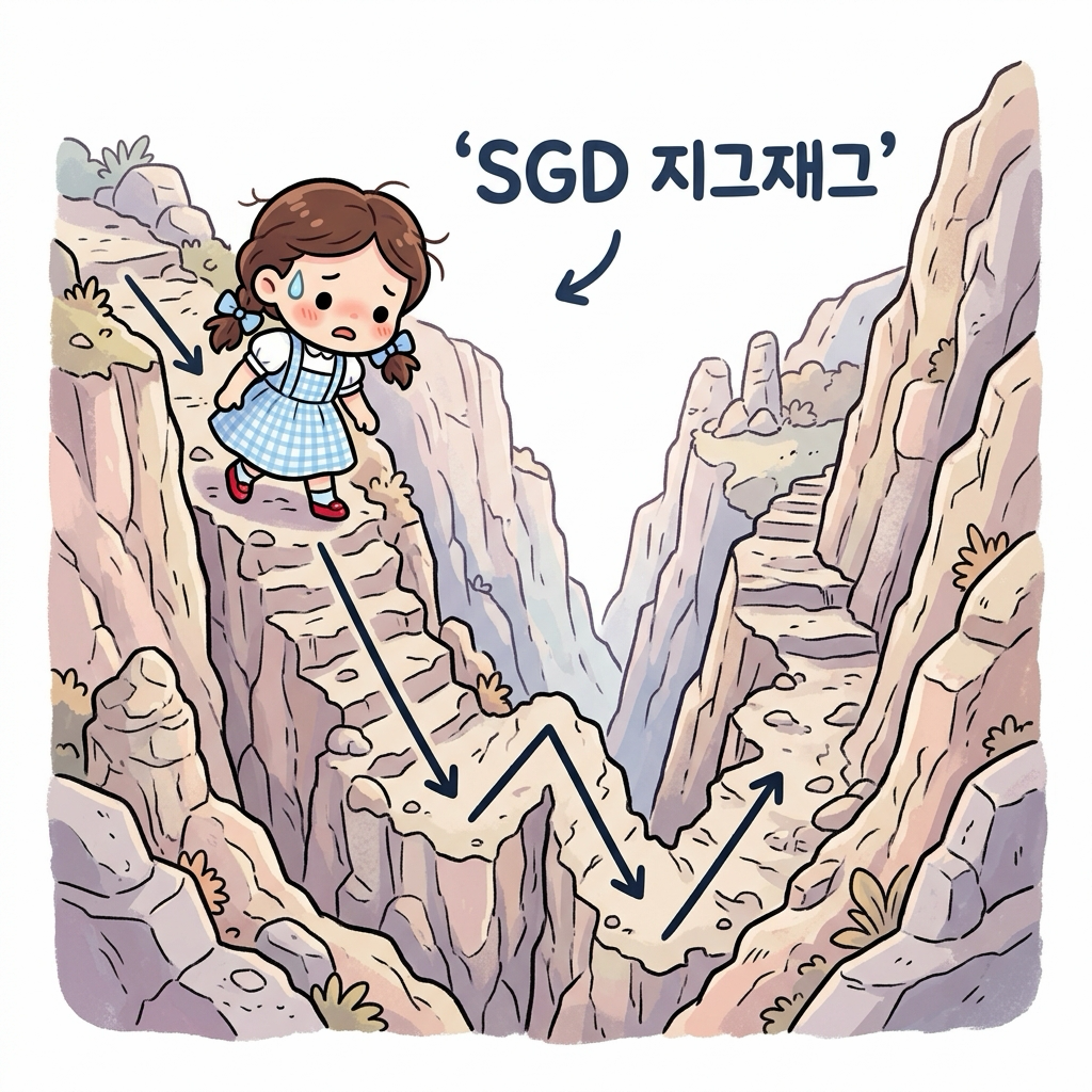 SGD 지그재그 경로