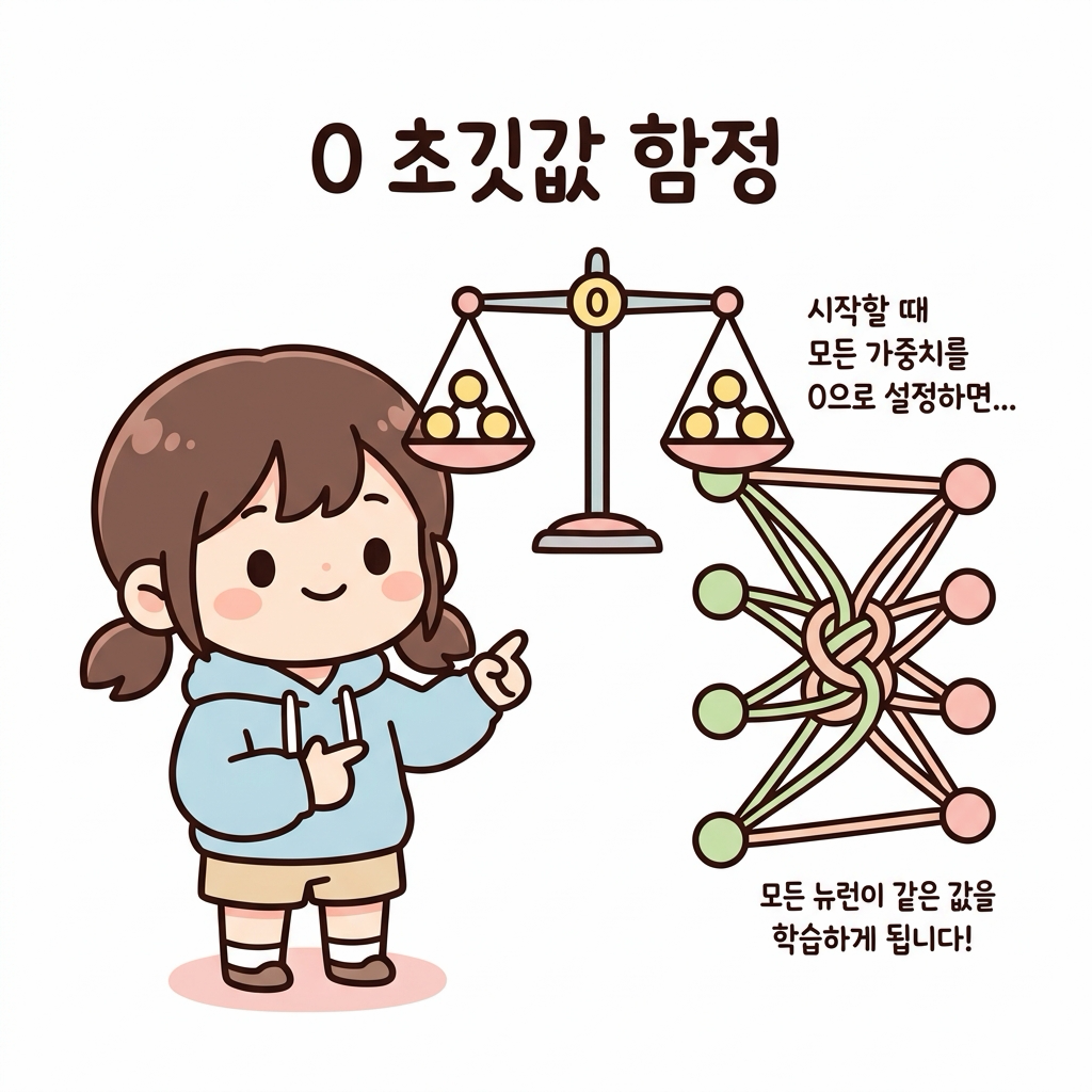 초깃값 0의 대칭성 붕괴 함정