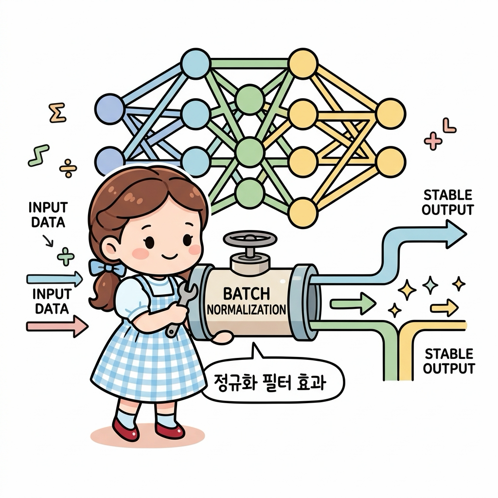 신경망 중간 배치 정규화 이식