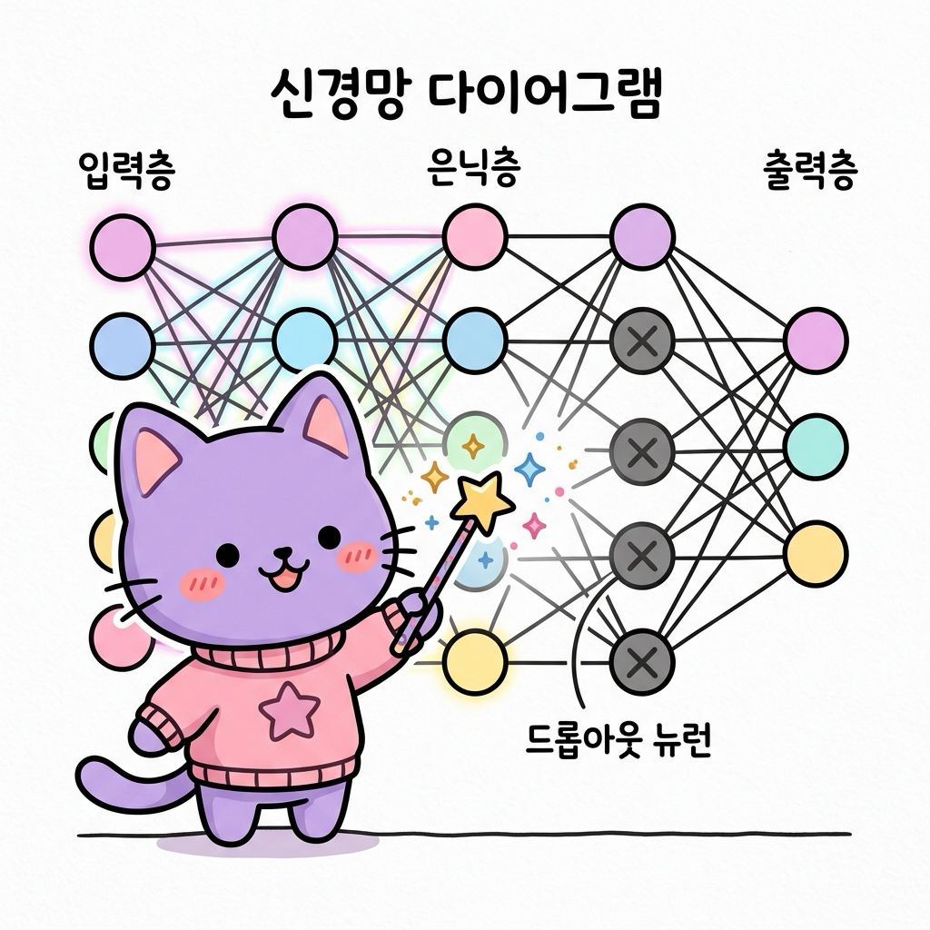 드롭아웃 임의 뉴런 차단
