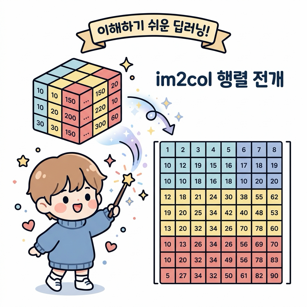 im2col 행렬 전개 작동 원리